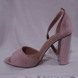 Suede pink heels